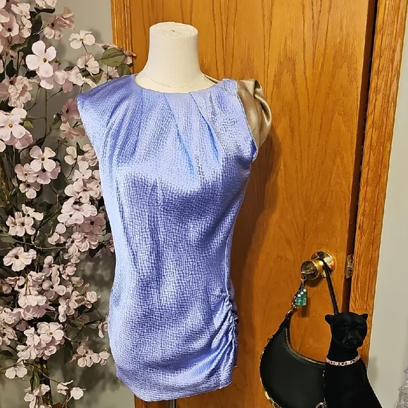 Poleci 100%silk Lavender Top - Picture 1 of 12